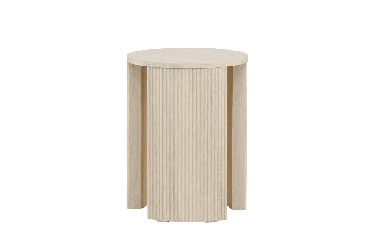 BEISTELLTISCH, Bristol, Whitewash, MDF, 40 x 40 x 52 cm - Weiß, Holzwerkstoff (40/40/52cm) - ebuy24