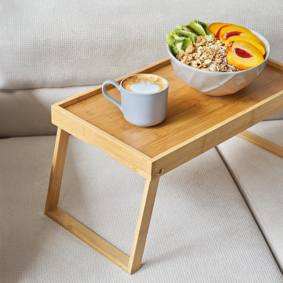BETTTABLETT MELA Bambus - Naturfarben, Holz (58/24.5/28cm) - SVITA