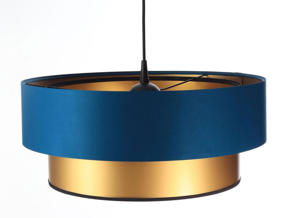 HÄNGELEUCHTE Blau 50/20 cm - Blau/Goldfarben, Kunststoff (50/1/20cm) - ONZENO