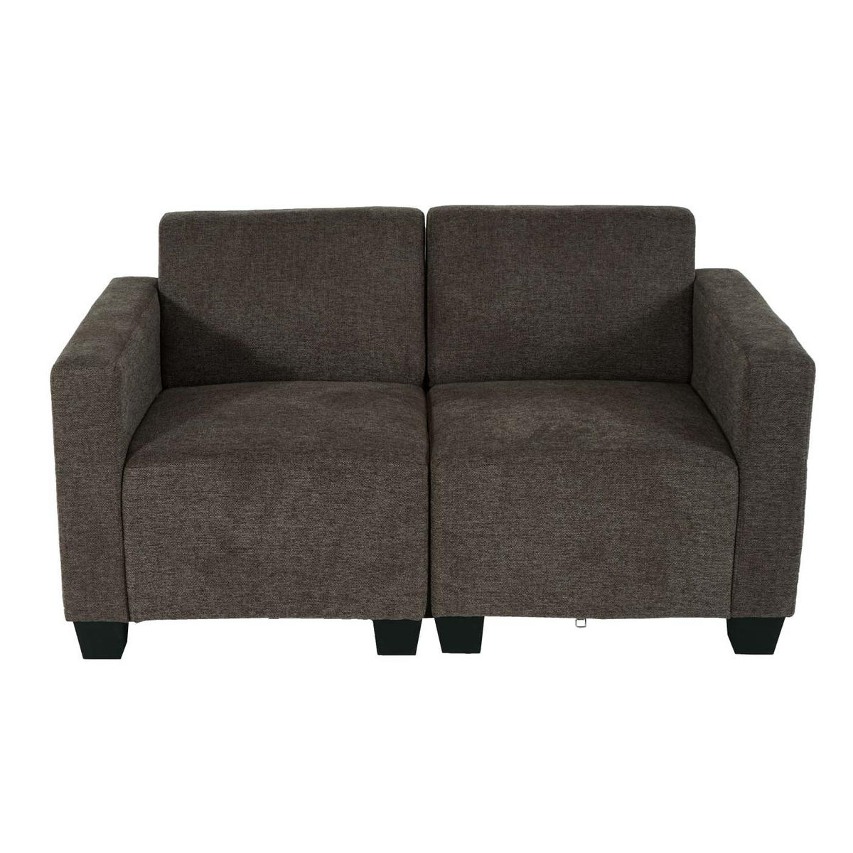 2-SITZER SOFA COUCH MODULAR Braun - Braun, Textil (136/76/72cm) - MCW