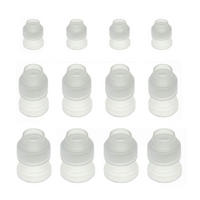 KUPPLUNGEN für Spritzbeutel 12-teiliges Set Kunststoff - Weiß, Kunststoff (3.7/1.8/5.7cm)