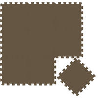 SPIELMATTE ab Null - 90/90/1 cm Puzzlematte Braun - Braun, Kunststoff (30/30cm) - Littletom