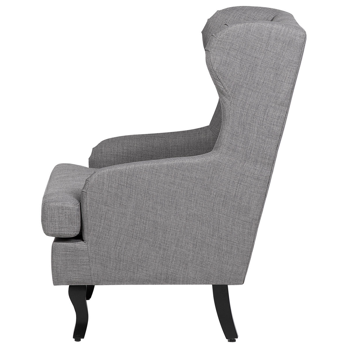 SESSEL Polsterbezug grau Alta - Schwarz/Grau, Textil (72/100/78cm) - Beliani