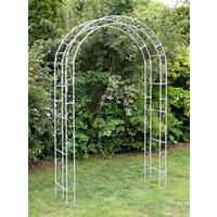 ROSENBOGEN Metall Verzinkt Wetterfest Breite 140 cm - Grau, Metall (140/225/37cm) - DanDiBo