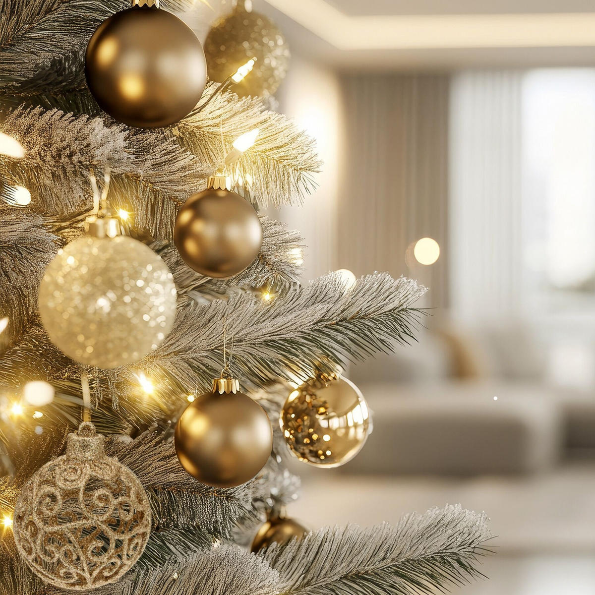 WEIHNACHTSKUGELN ,Durchmesser 3, 4 und 6 cm,gold - Goldfarben, Textil (6/6/6cm) - tectake