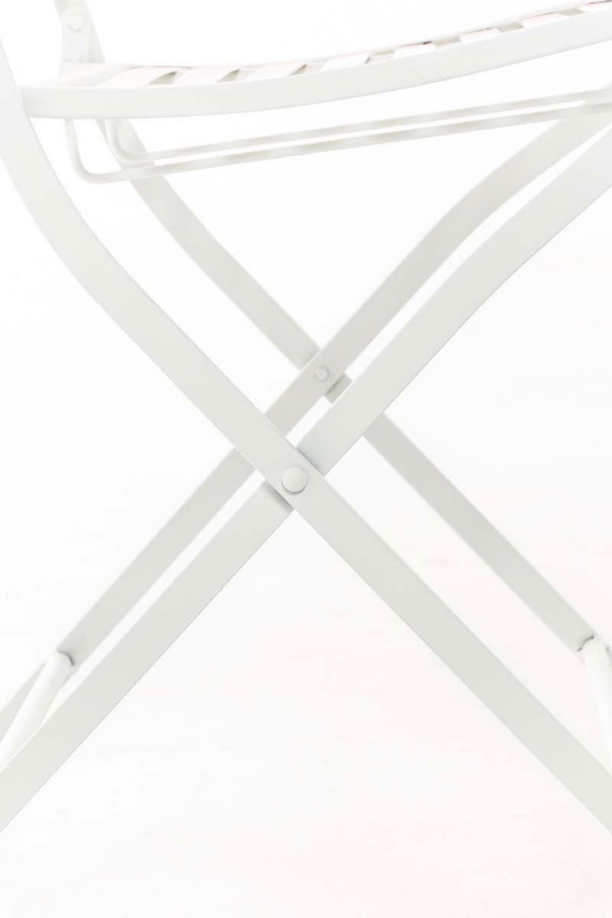 GARTENSTUHL Sidan weiß - Weiß, Metall (42/49/91.5cm) - TPFGarden