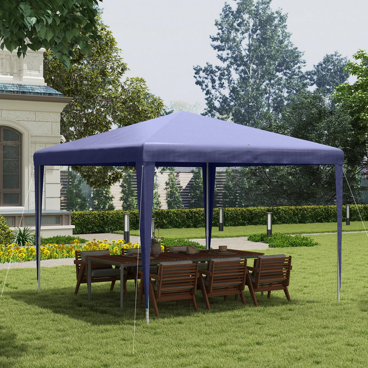 PAVILLON Blau 1 Stück - Blau, Metall (293/252/293cm) - GiPP
