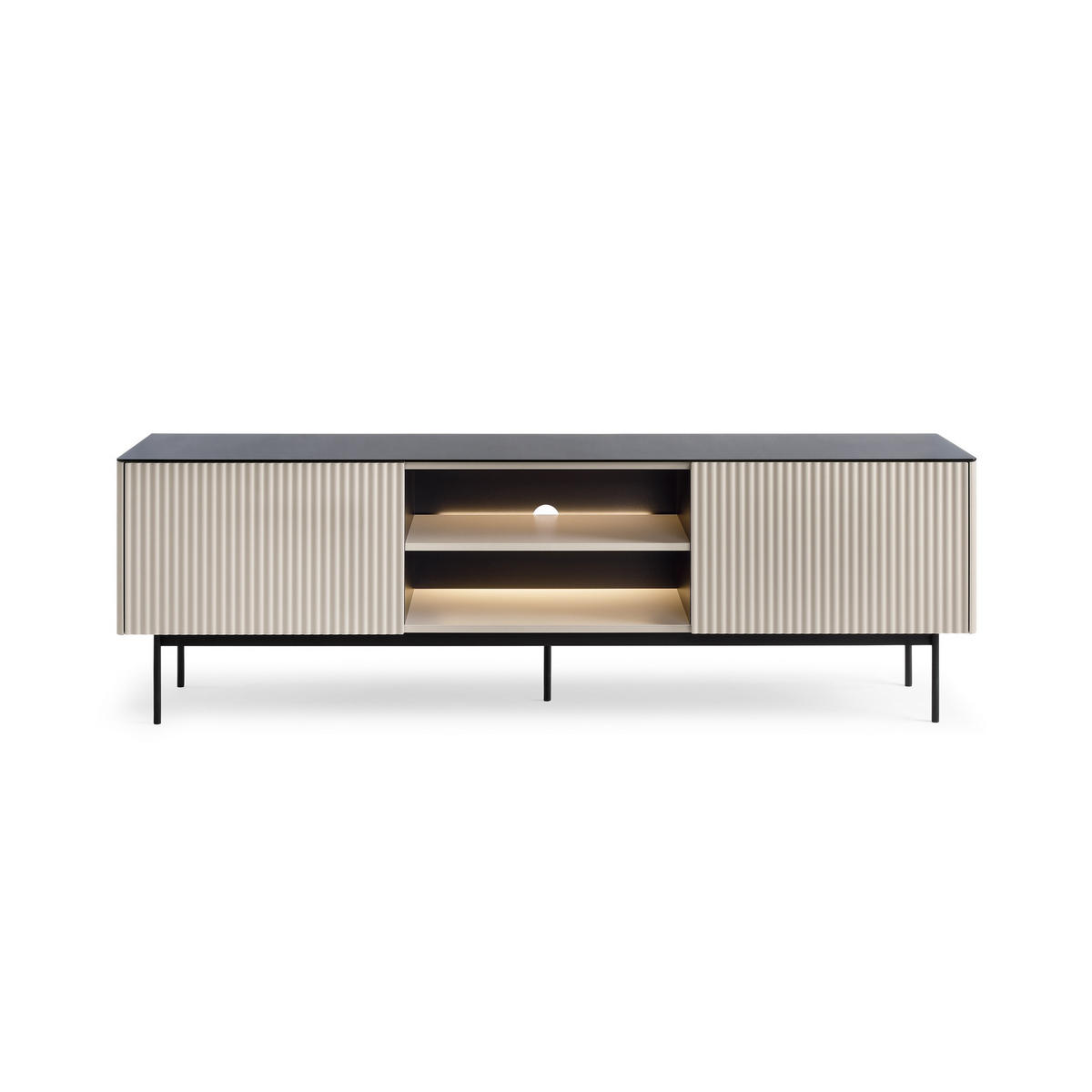 LOWBOARD VELLUTO 180/57/39 cm, Kaschmir - Kaschmir, Holzwerkstoff (180/57/39cm) - MASSENO