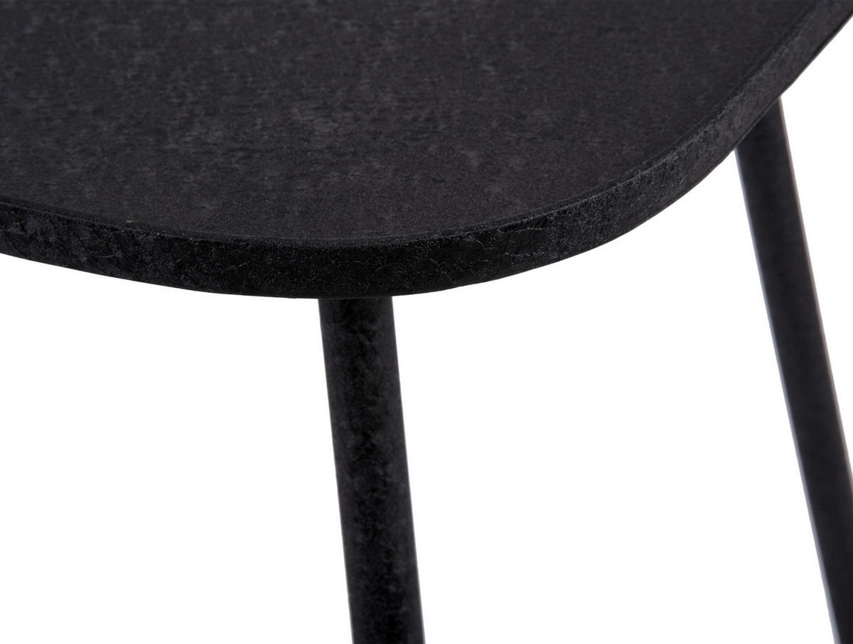 BEISTELLTISCH Boaz 44/44/43 cm - Schwarz, Metall (44/44/43cm) - Leitmotiv