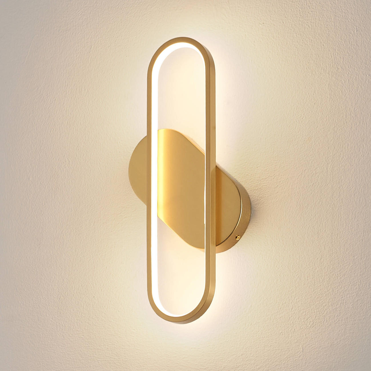 WANDLEUCHTE Evelia, Gold / Messing, 40cm - Goldfarben, Metall (3/40/10cm) - KOSILUM