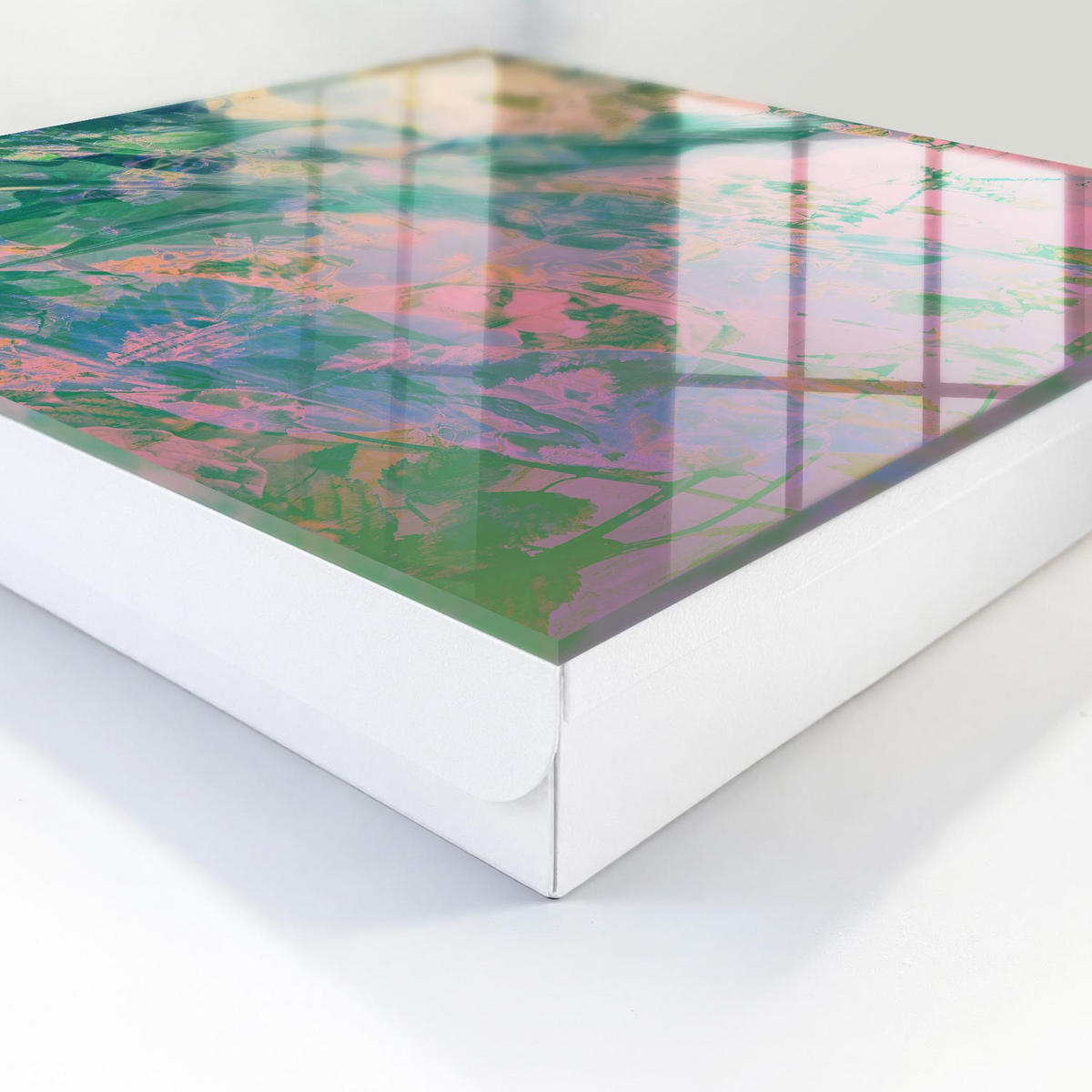 SCHLÜSSELBOX Weiß 30x30 cm – Türöffnung nach rechts - Pflanzenextraktion - Grün, Metall (30/30/5cm) - TULUP