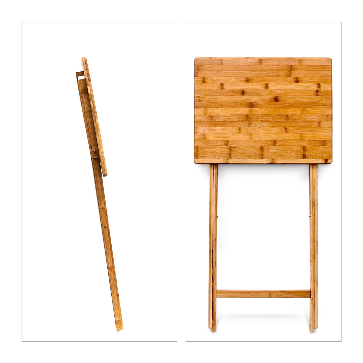 BEISTELLTISCH - Hellbraun, Holz (38.5/48/63cm) - Relaxdays