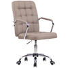 BÜROSTUHL Tenor, Stoff Taupe - Taupe, Textil/Metall (56/107/60cm) - TPFLiving