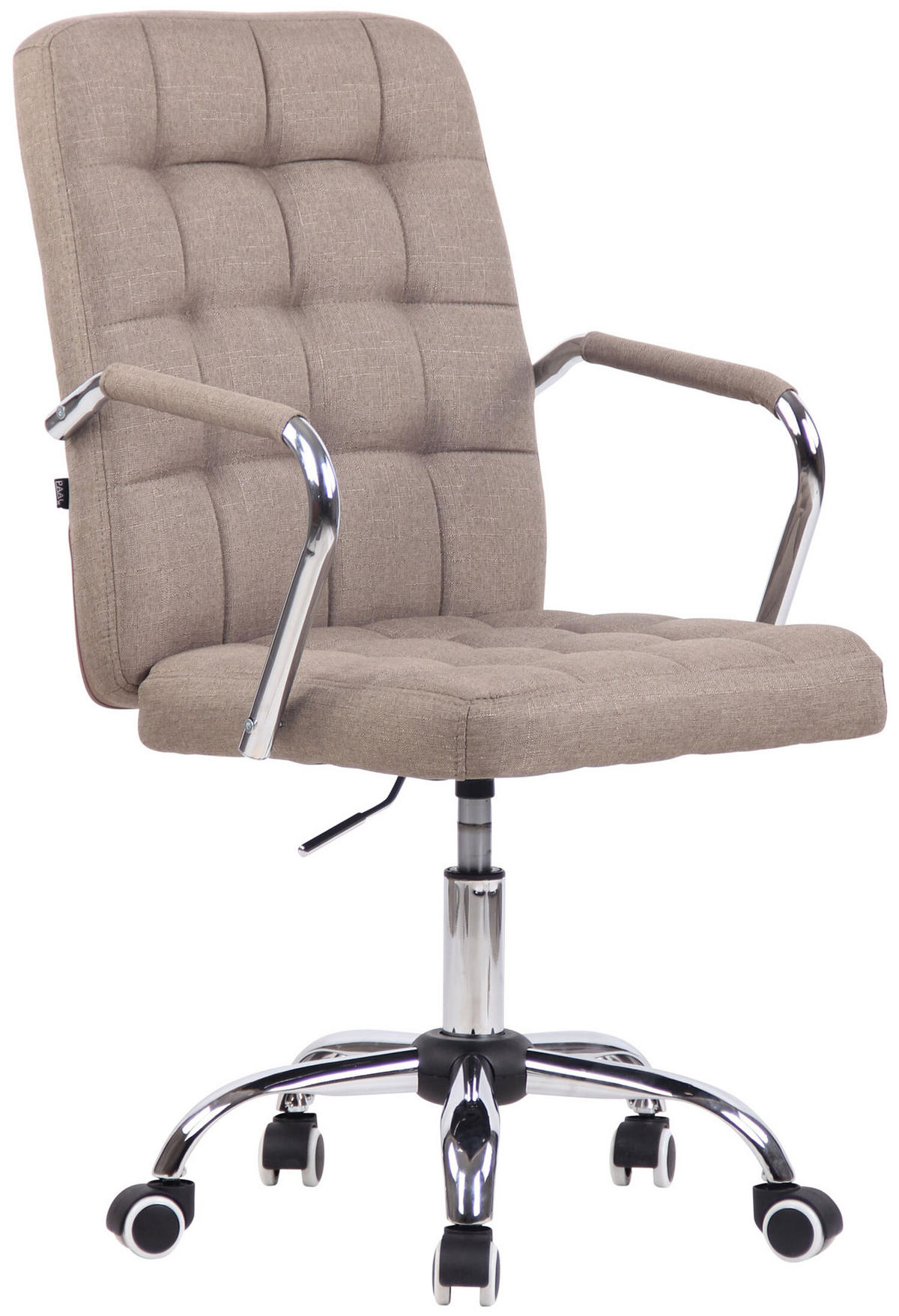 BÜROSTUHL Tenor, Stoff Taupe - Taupe, Textil/Metall (56/107/60cm) - TPFLiving
