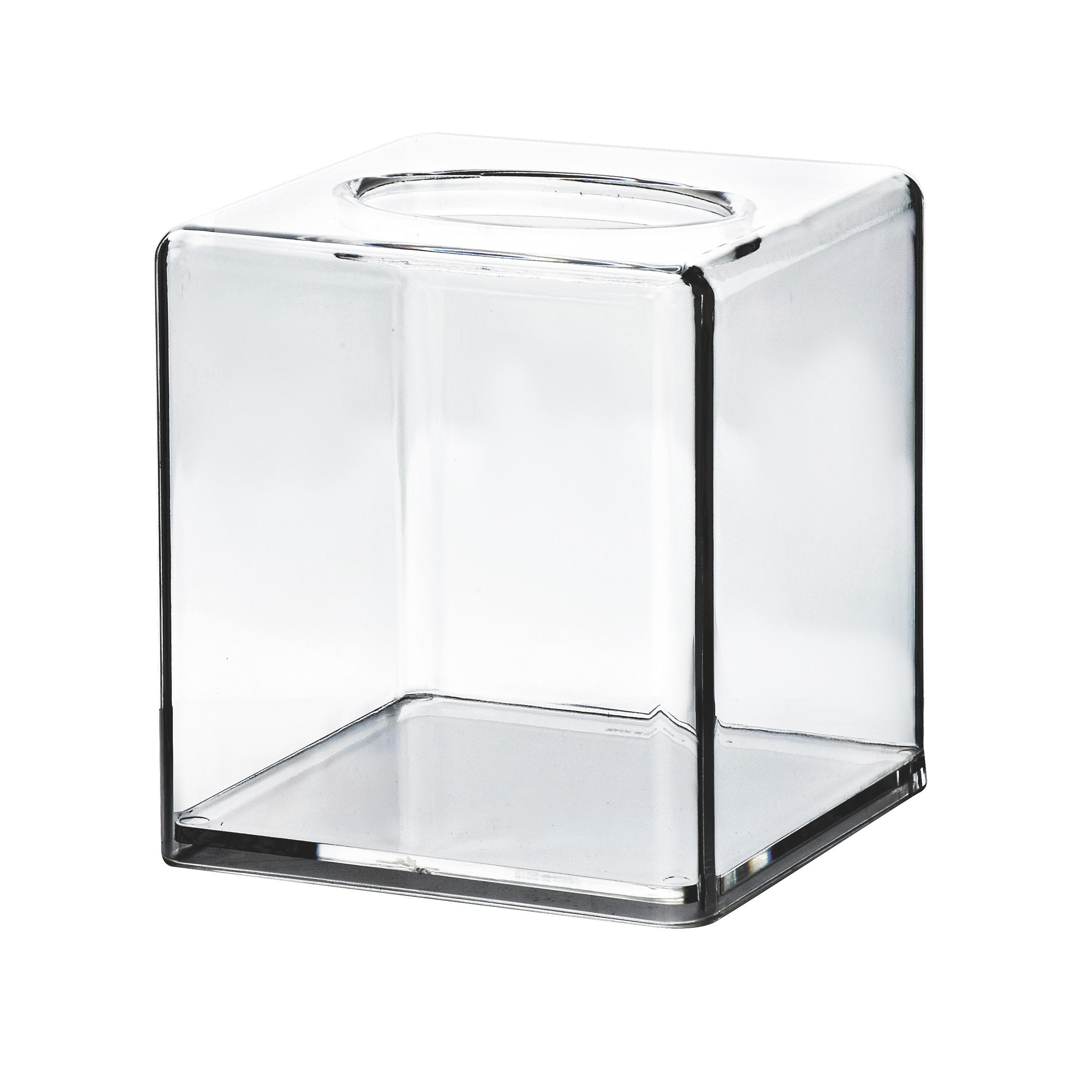 SERVIETTENHALTER Bea Transparent 14/14/15 cm Kunstoff - Transparent, Kunststoff (14/14cm) - Mondex