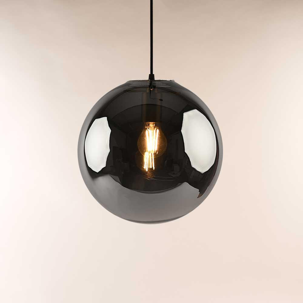 GALERIELAMPE Orb 5m Abhängung Gold/Rauch Ø 30cm - Goldfarben, Glas (30/30/30cm) - s.luce