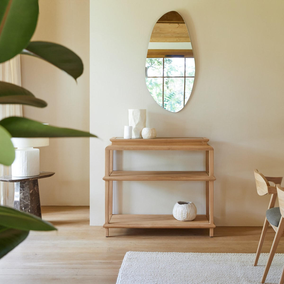 KONSOLENTISCH Achille Natur aus Teak - Naturfarben, Holz (44/104/90cm) - Tikamoon