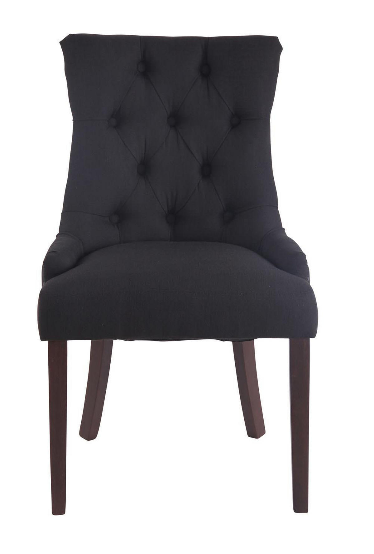 WOHNZIMMERSTUHL 2er Set Stoff schwarz - Schwarz, Holz/Textil (55/92/58cm) - CLP