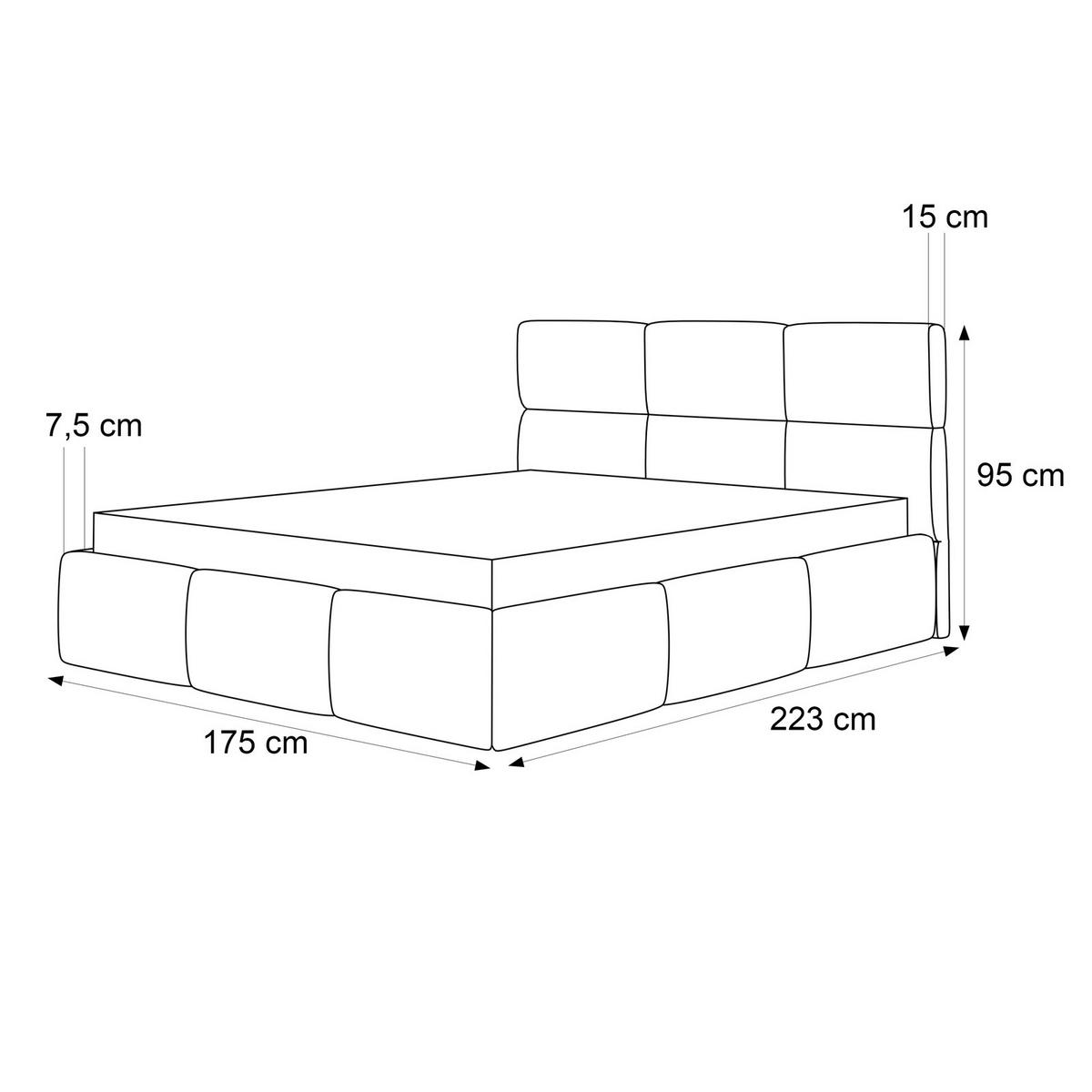 POLSTERBETT VIVIEN 160x200 cm Greige Bouclé (Stoff Coral) - mit Bettkasten und Lattenrost - Beige/Grau, Holzwerkstoff/Textil (160/200cm) - Ravio