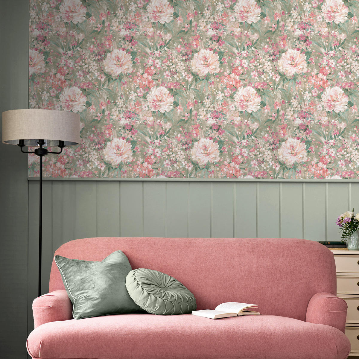 VLIESTAPETE Mayville - Grün, Papier/Kunststoff (52/1000cm) - LAURA ASHLEY