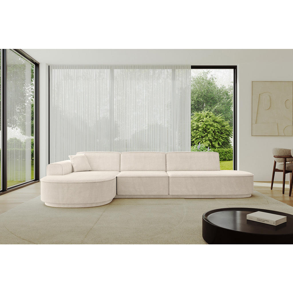 Thumbnail - Altdecor Ecksofa, Beige, Textil, 4-Sitzer, Ottomane links, L-Form, 321x165 cm, Wohnzimmer, Sofas & Couches, Wohnlandscha...