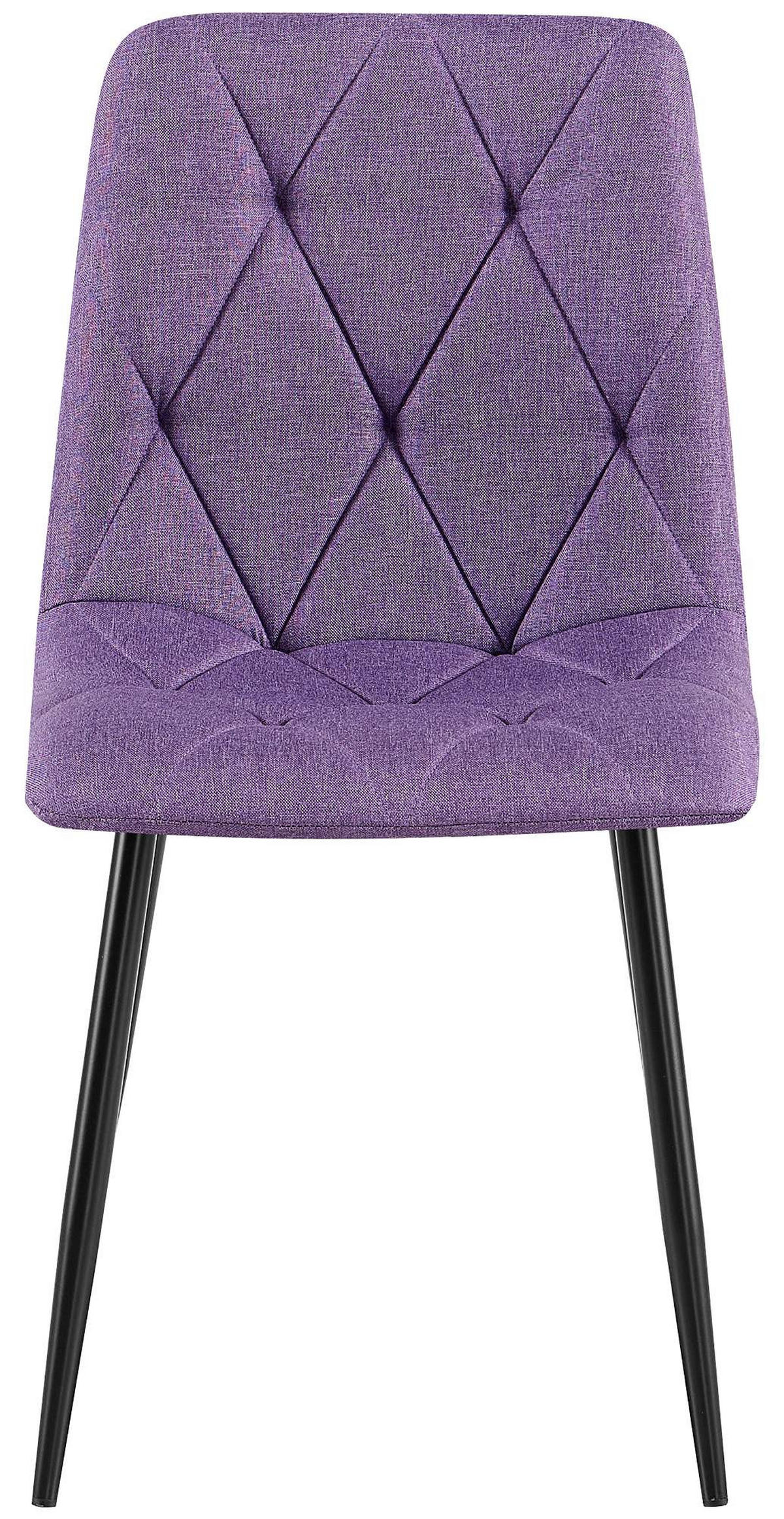 ESSZIMMERSTUHL Stoff Lila - Lila/Schwarz, Textil/Metall (45/85/55cm) - CLP