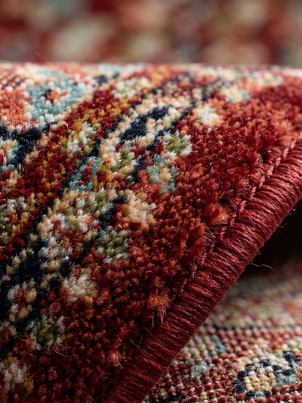 TEPPICH Hochflor GLAZERT in Rot, im Berber-Stil, aus Polypropylen, 80 x 150 cm - Rot, Textil (80/150cm) - KADIMA DESIGN
