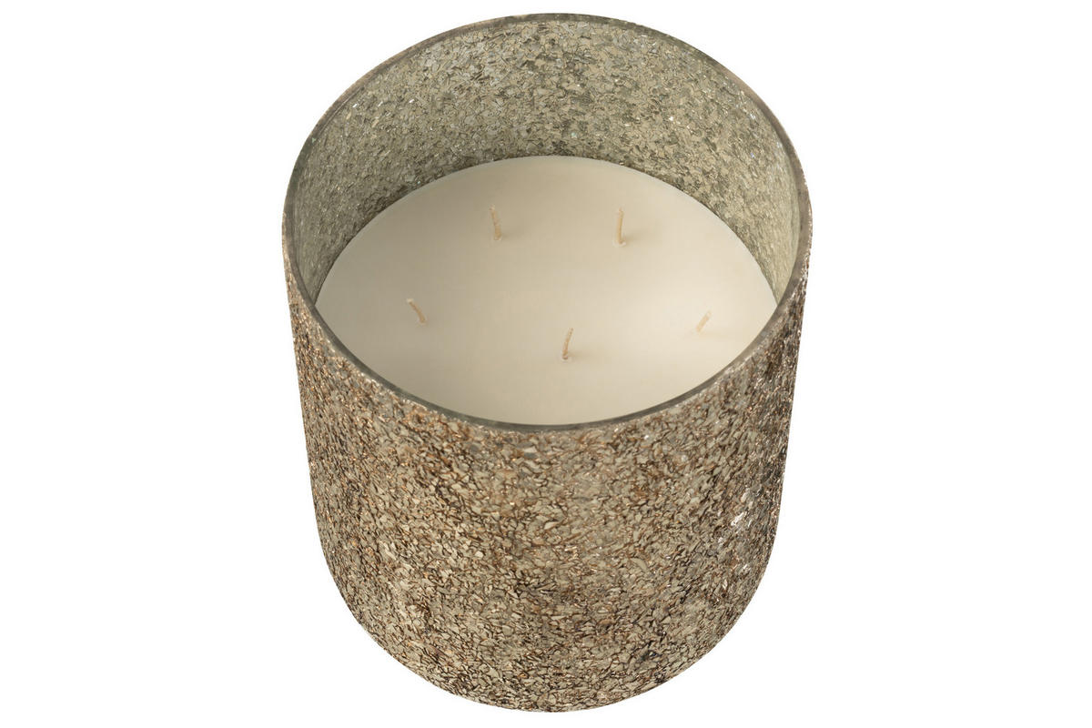 DUFTKERZE LUXURIA - Bronze - XL - 120 Std. - Bronzefarben, Paraffin (20/25cm) - J-Line