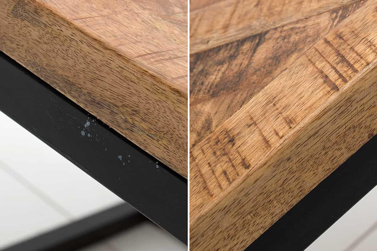 COUCHTISCH INFINITY HOME Mango rechteckig Natur|Schwarz 100cm - Schwarz/Braun, Holz/Metall (50/100/45cm) - riess-ambiente