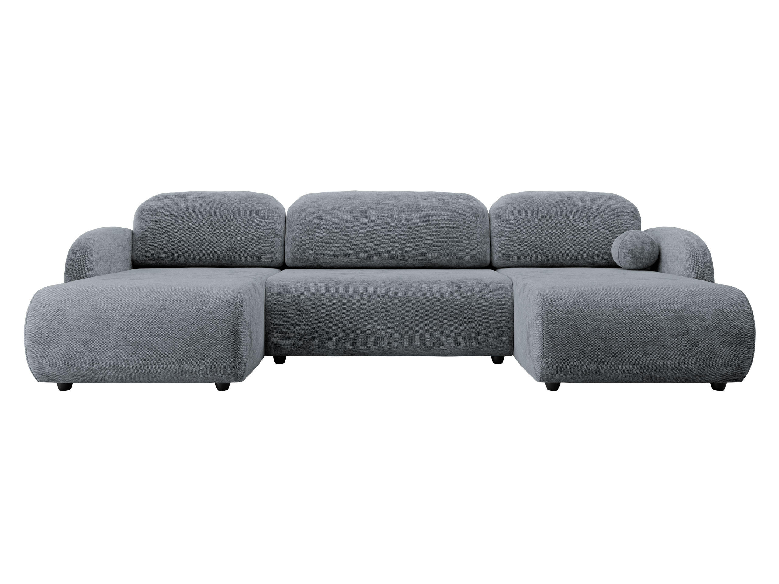 WOHNLANDSCHAFT Dream U - Schwarz/Grau, Holz/Kunststoff (318/88/160cm) - MIRJAN24