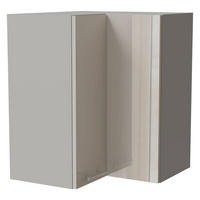 ECKHÄNGESCHRANK Brerra W12/60 Grau / RAL 9001 creme Hochglanz 60 / 60 / 72cm - Creme/Grau, Holz/Holzwerkstoff (60/72/60cm) - Feldmann-Wohnen