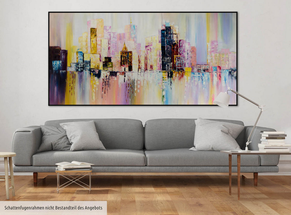 ÖLGEMÄLDE XXL Bunt 200/100 cm - Multicolor, Holz/Textil (6.68/100cm) - KUNSTLOFT