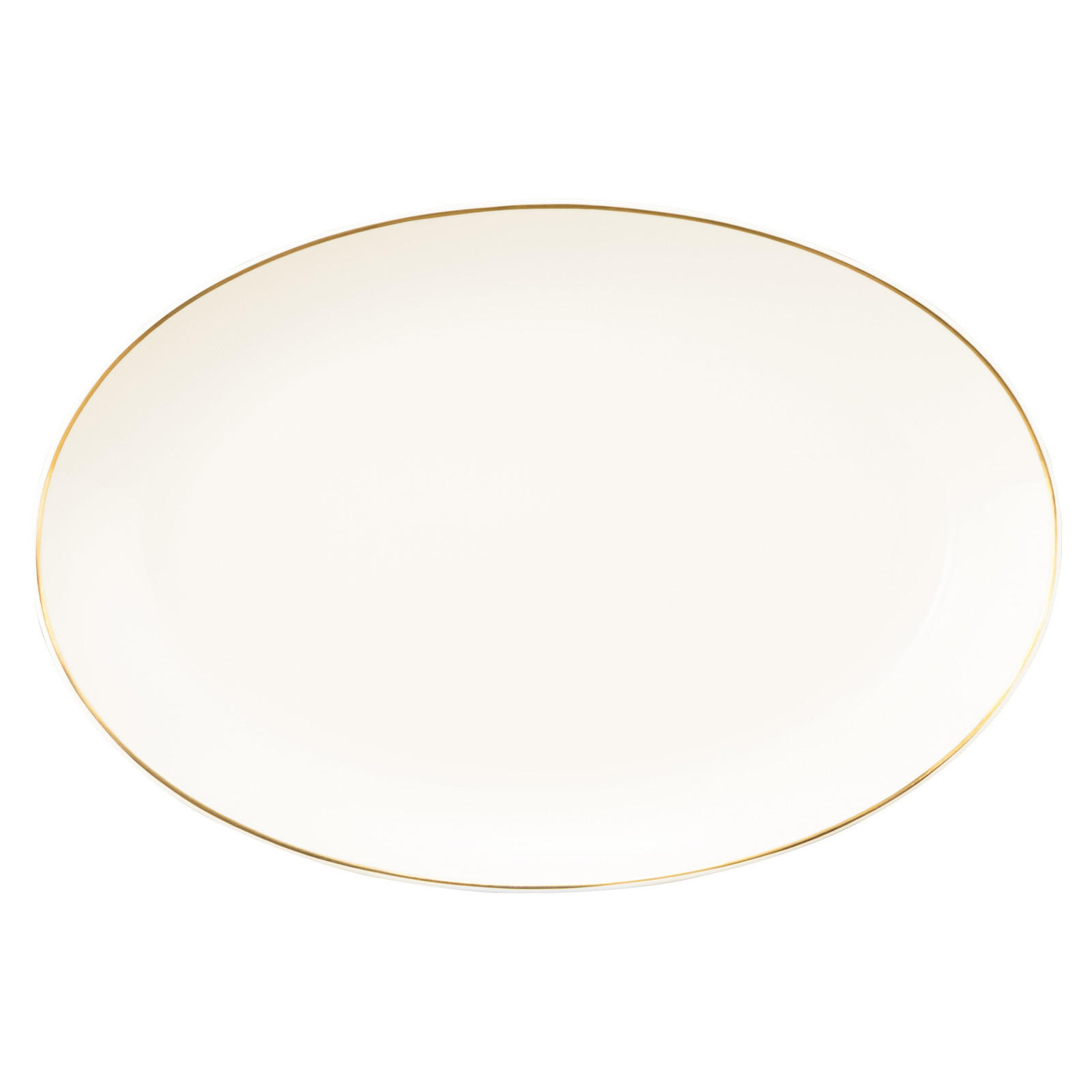 SERVIERPLATTE Savona Goldlinie creme 31,3 x 21,1 cm - Creme, Keramik (21.1/2.9/31.3cm) - Seltmann Weiden