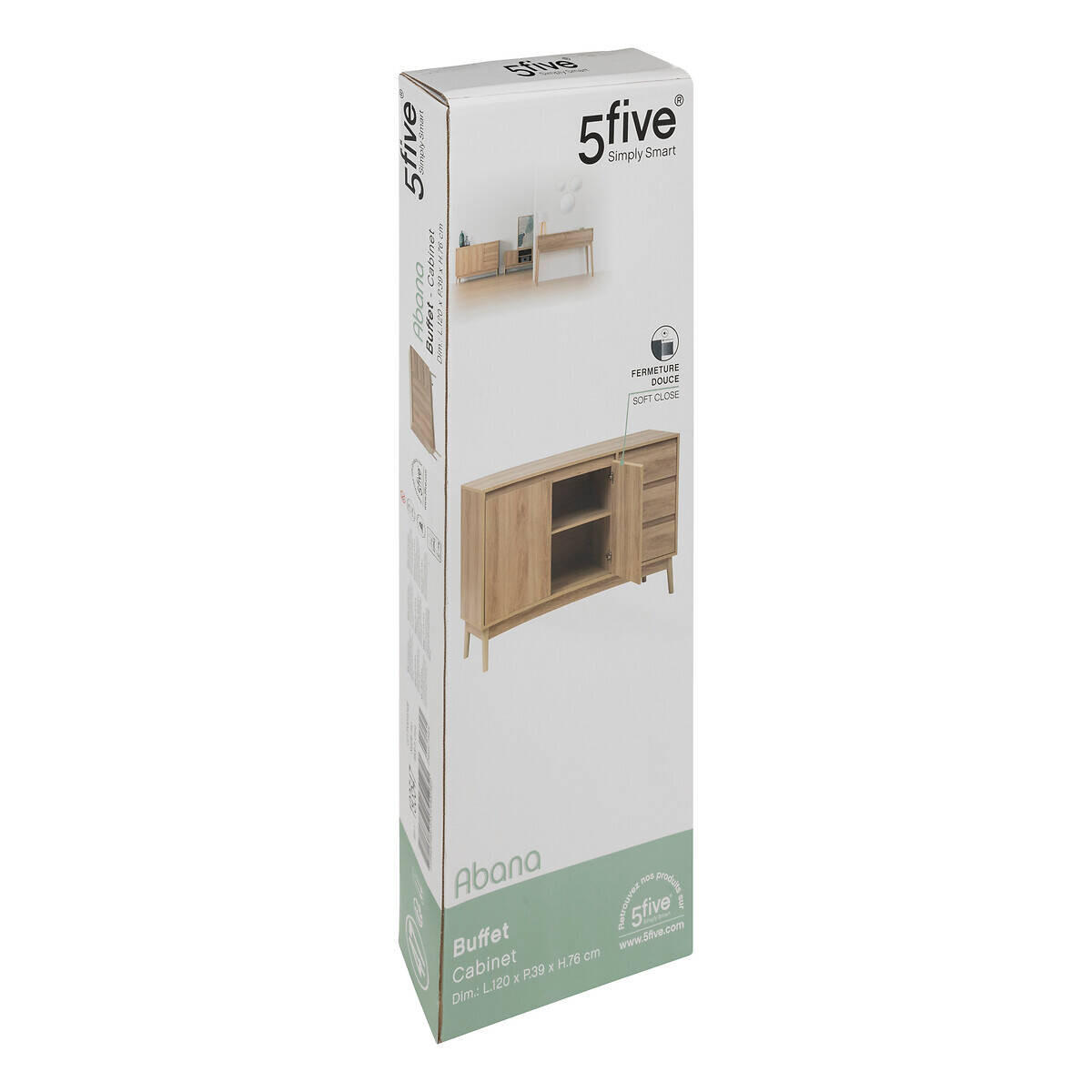 SIDEBOARD Abana 120/39/76 cm - Beige, Holzwerkstoff (39/76/120cm)