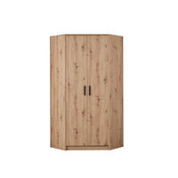 ECKSCHRANK G8/A EICHE ARTISAN 91/195/91 - Schwarz/Eiche Artisan, Holzwerkstoff/Kunststoff (91/195/91cm) - Marmex Möbel