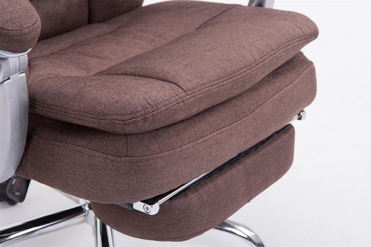 BÜROSTUHL XL Troja, Stoff Braun - Braun, Textil/Metall (67/122/67cm) - TPFLiving