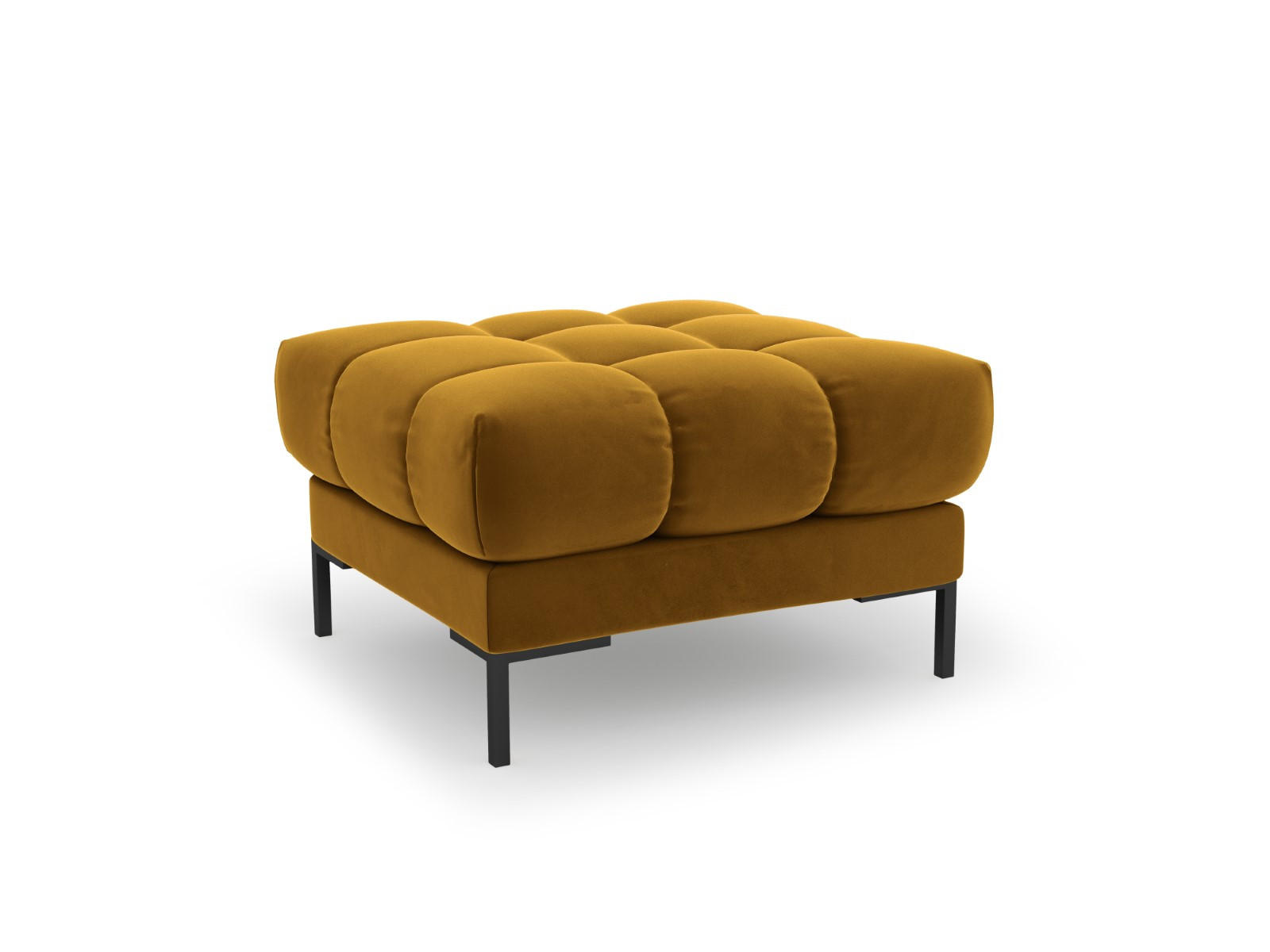 POUF Mamaia aus Samt gelb - Gelb, Textil (60/41/60cm) - Micadoni