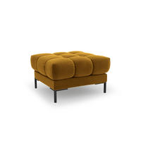 POUF Mamaia aus Samt gelb - Gelb, Textil (60/41/60cm) - Micadoni
