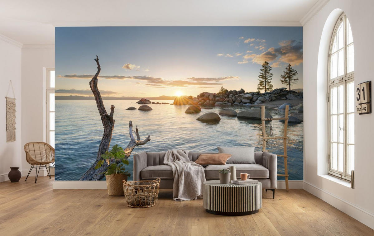 FOTOTAPETE Landschaft 450 x 280 cm - Grau, Papier (450/280cm) - Sanders & Sanders