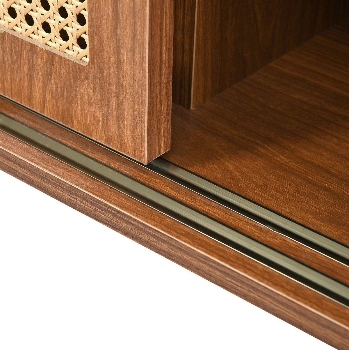KOMMODE aus MDF 120x40x78cm in Walnuss mit 3 Schubladen & 3 Türen - Walnussfarben, Holzwerkstoff (120/78/40cm) - Modfu