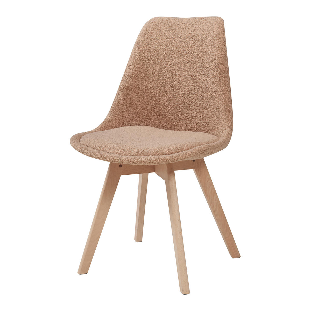 ESSZIMMERSTUHL-SET 2 TLG. Fläten - Taupe/Naturfarben, Holz/Kunststoff (49/82/54cm) - [en.casa]