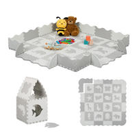 36-TLG.PUZZLEMATTE - Multicolor, Kunststoff (145/145cm) - Relaxdays