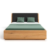 MASSIVHOLZBETT Aura Tilt aus Eiche mit Bettkasten 180x220 cm, Storm 99 (Schwarz) - Eichefarben/Braun, Holz (180/220cm) - Danzz