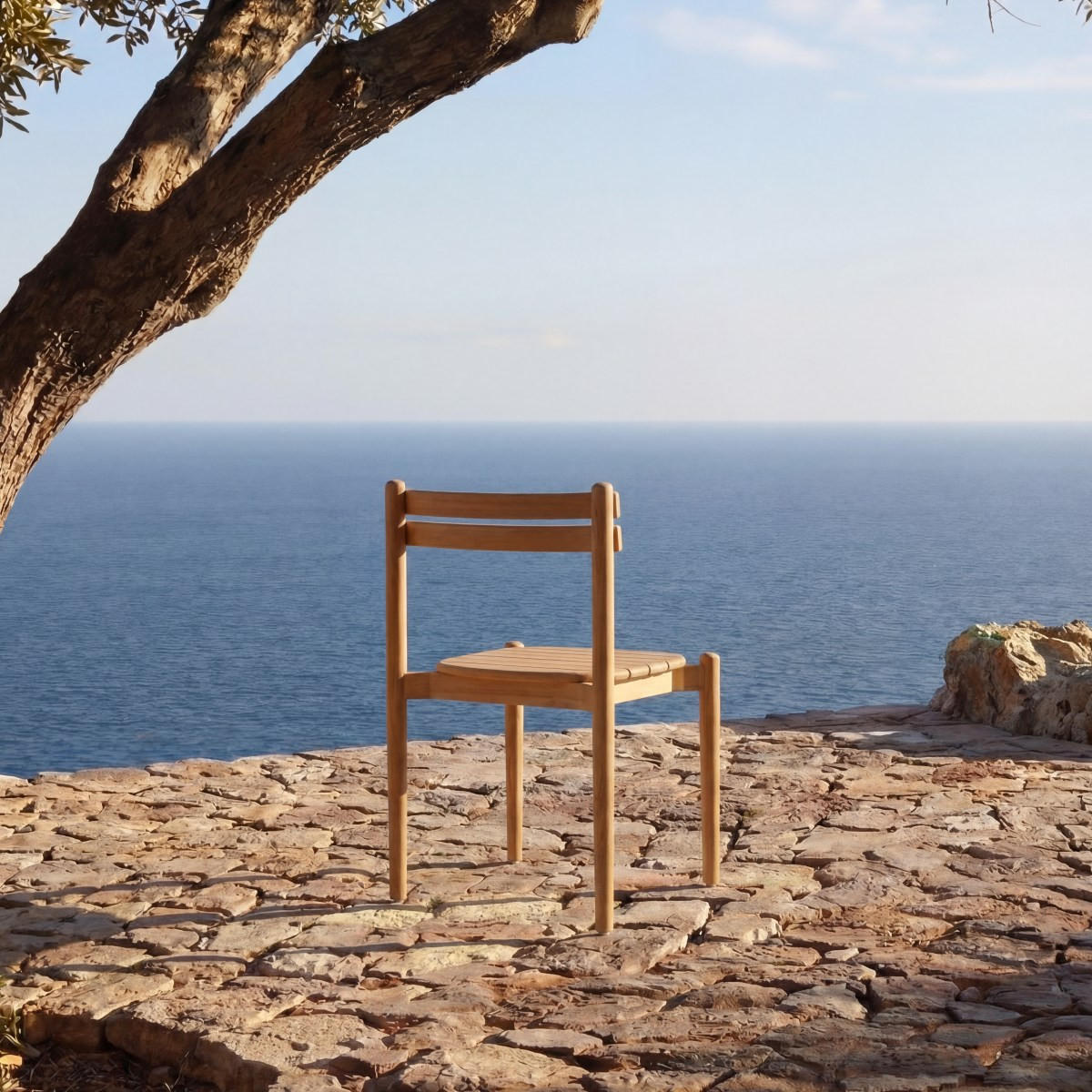 GARTENMÖBEL-SET 3-tlg Vadim Natur aus Teak - Naturfarben, Holz - Tikamoon