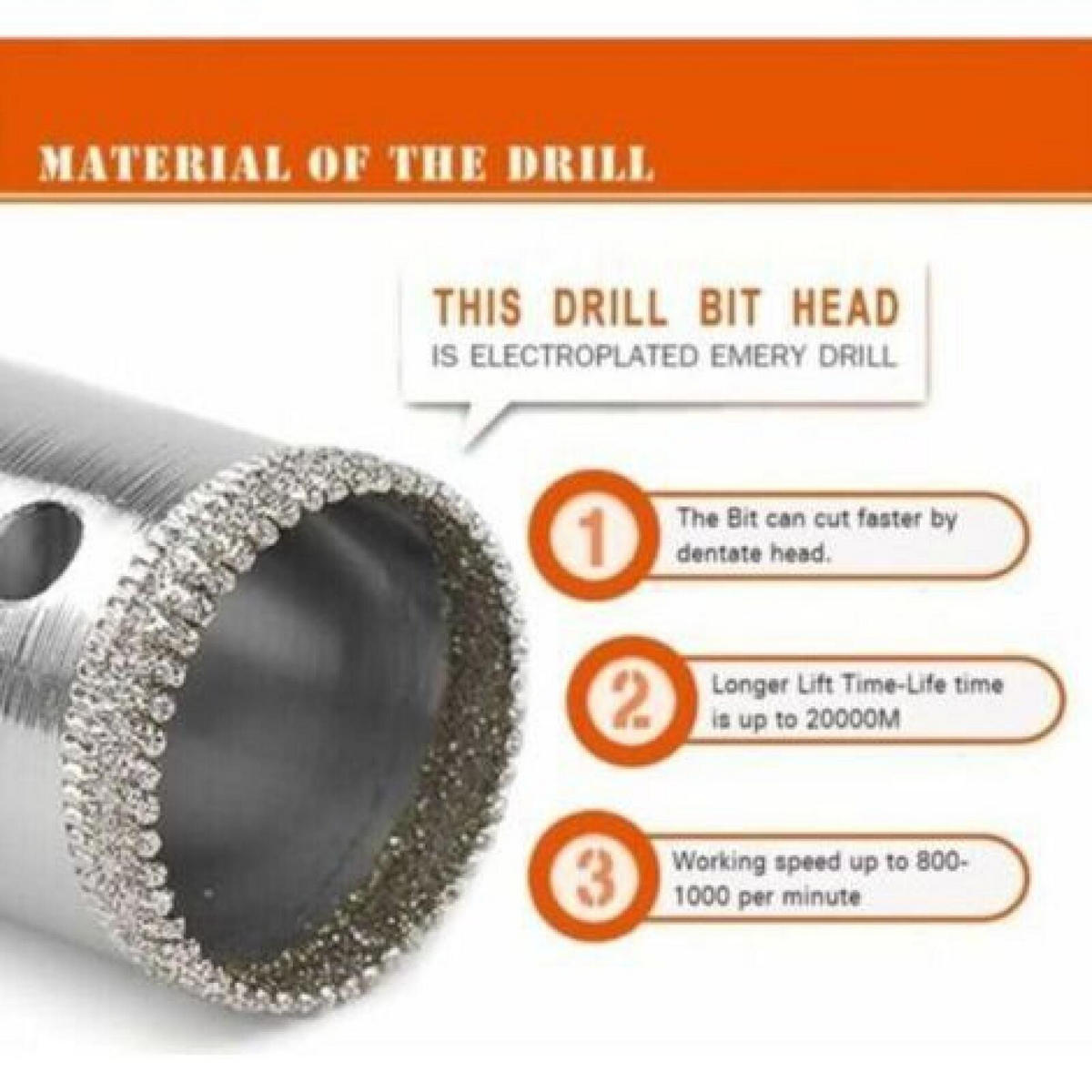 BOHRER - 10-teiliges Set (8 bis 50 mm) - Silberfarben, Metall (2/1/1cm) - DCA