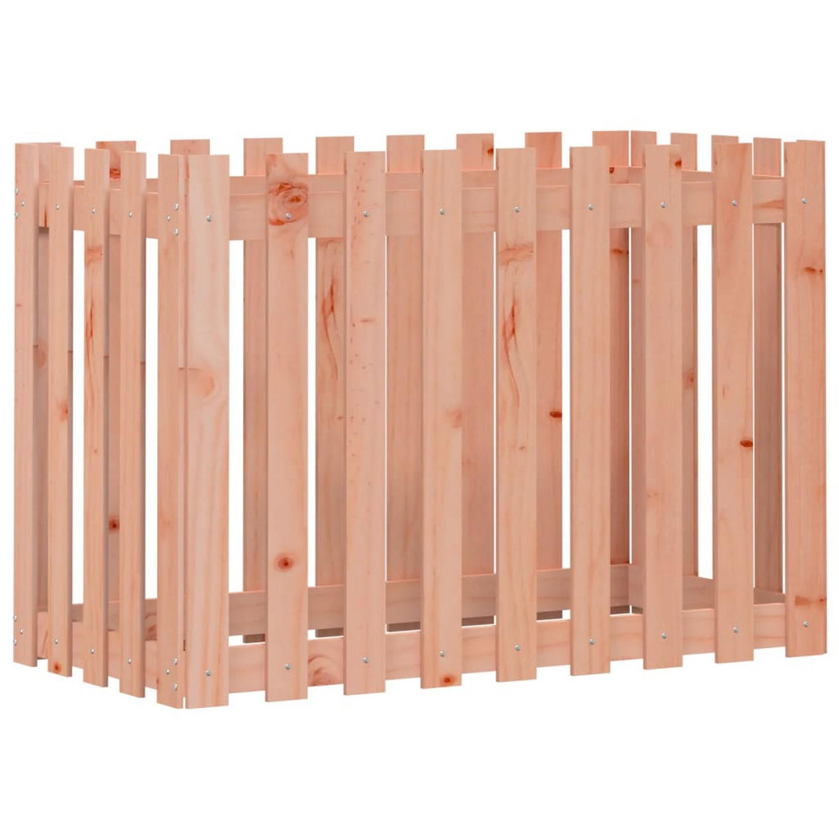 HOCHBEET Lattenzaun-Design 100x50x70 cm Massivholz Douglasie - Rotbraun, Holz (100/70/50cm) - furnicato