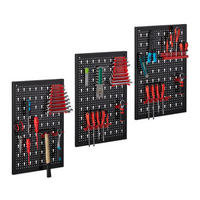 WERKZEUGLOCHWAND - Schwarz, Metall (118/60/2cm) - Relaxdays