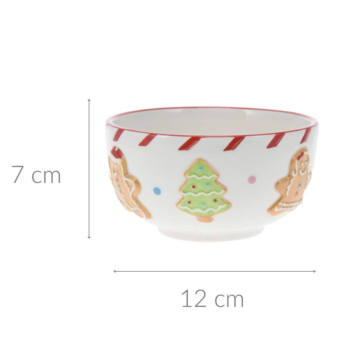 SCHALE Gingerbread 12 cm - Weiß, Keramik (12.5/7/12.5cm) - Home Styling Collection