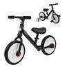 KINDER Laufrad Kinderfahrrad Stützräder Pedale 2-in-1 2-5 Jahre Kunststoff - Schwarz, Kunststoff (85/36/54cm) - HOMCOM