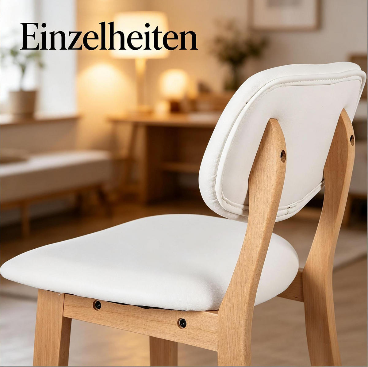 BARHOCKER 2er-Set mit Rückenlehne ca. 91,5 cm Kunstleder Weiß - Weiß, Metall (37.5/91.5/43cm) - Meubliv